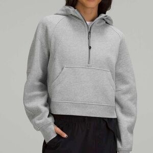 Lululemon Scuba Oversized Half Zip Heathered Core Medium Grey M/L
